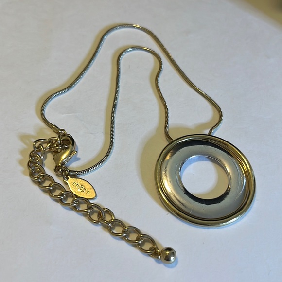 Chico's Jewelry Chicos Gold Silver Tone Circle Necklace Poshmark